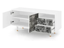 Móvel De Tv| Mueble de TV - 125х56х41 cm - T7 - The Festival of Saint, Branco Bege