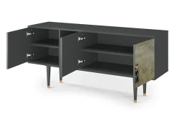 Discount Mueble de TV - 150х69х41 cm - T5 - The Poppy Field , Antracite Cinza antracite