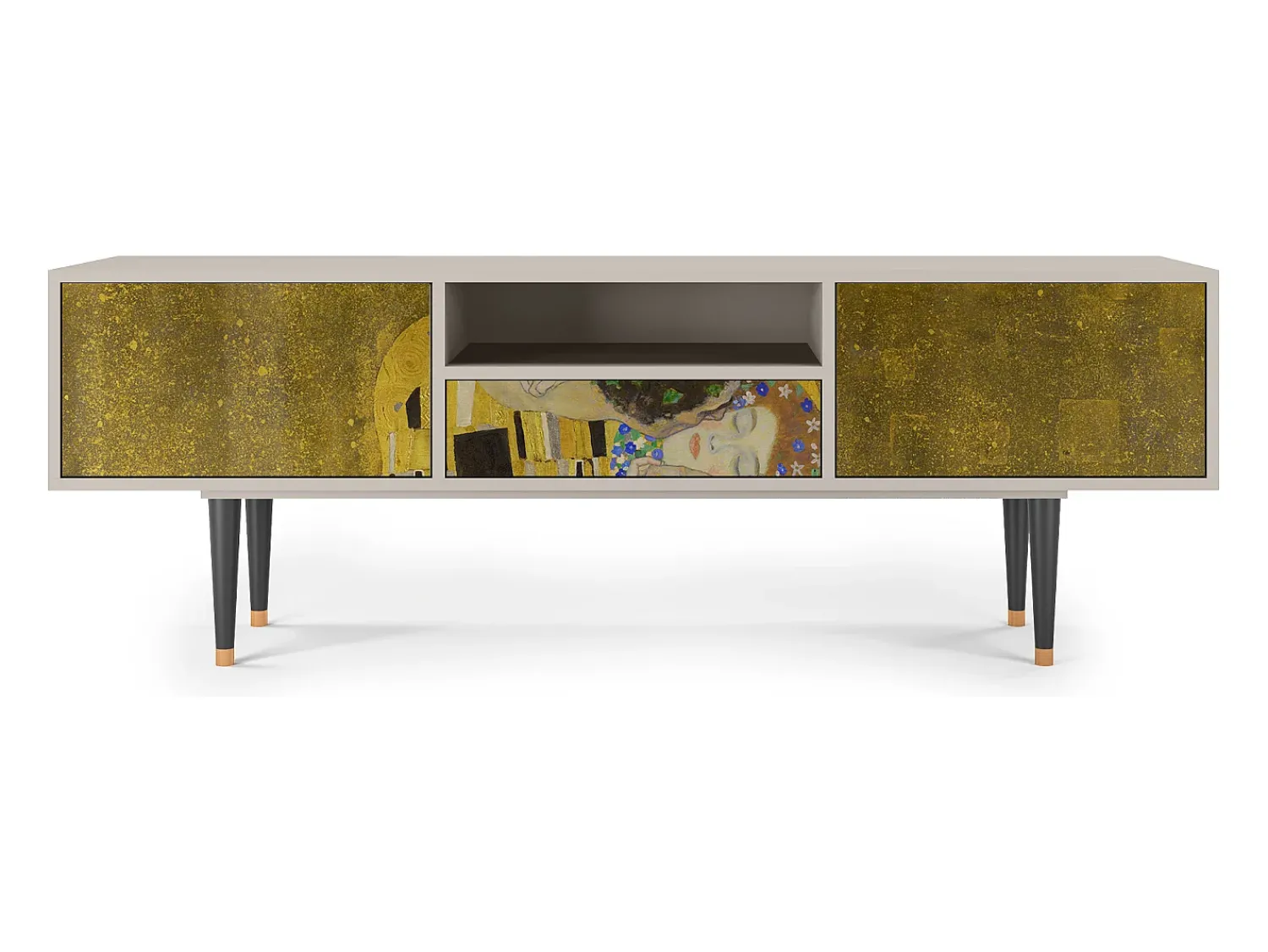Best Mueble de TV - 170х59х41 cm - T6 - The Kiss by Klimt , Areia Bege