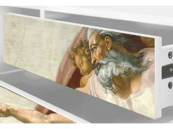 Sale Mueble de TV - 170х59х48 cm - T4 - The Creation of Adam, Branco Bege