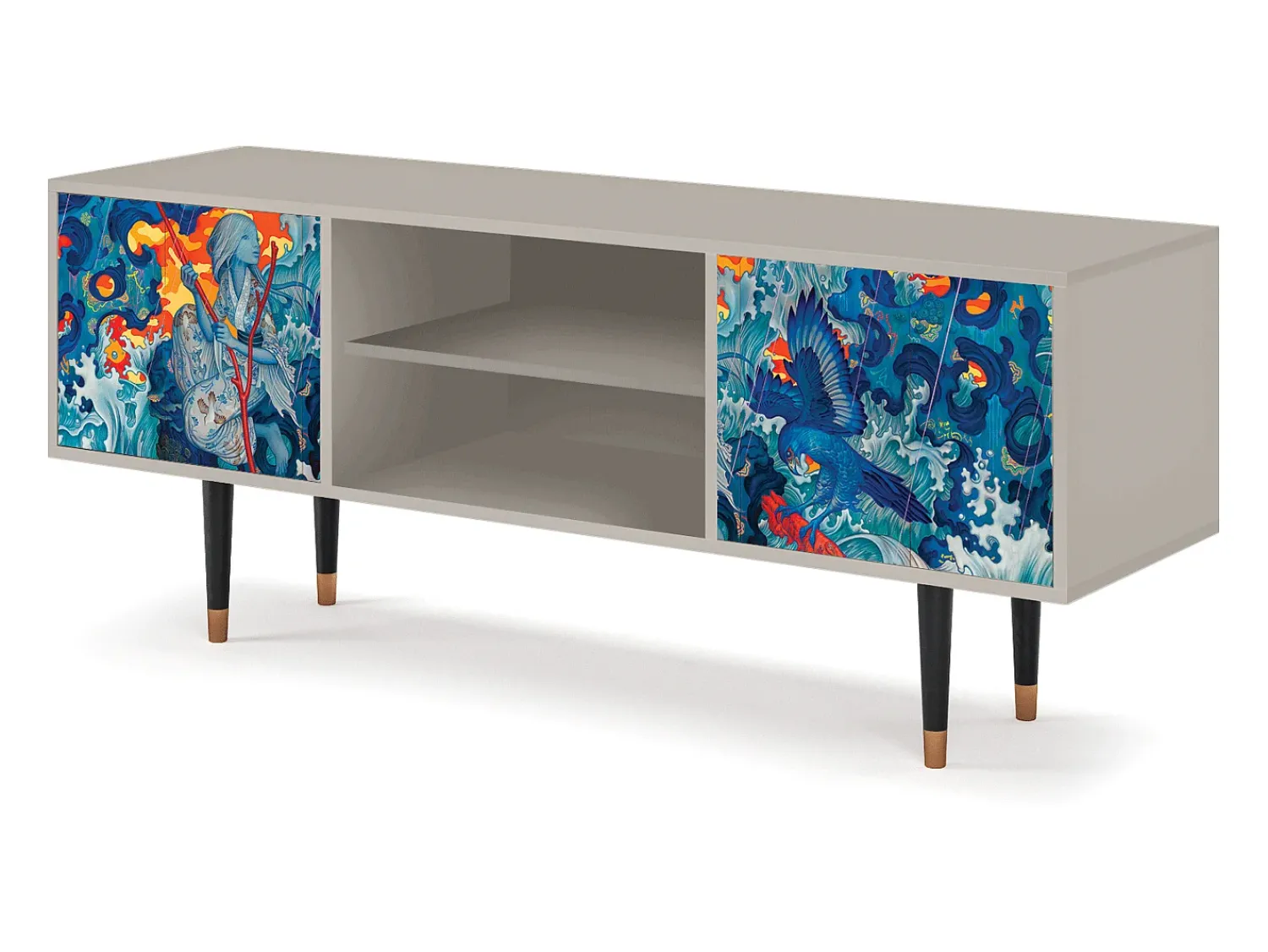 Online Mueble de TV - 170х69х48 cm - T2 - The Girl - James Jean, Areia Bege