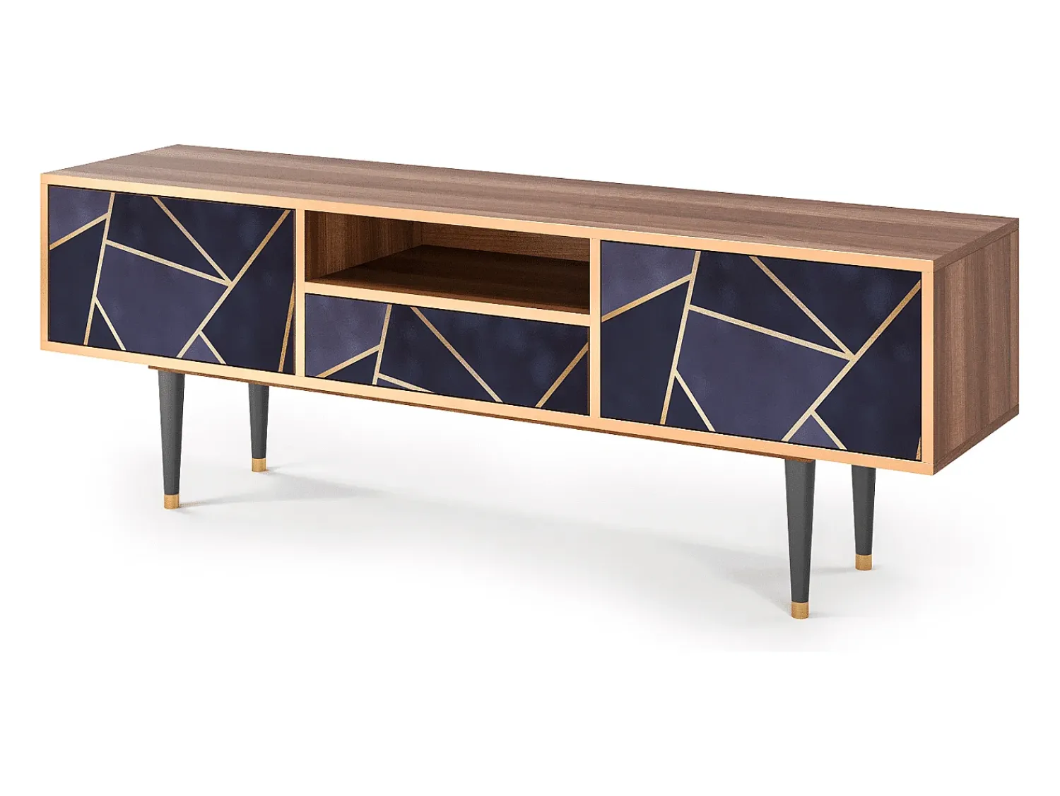 Discount Mueble de TV - 170х59х41 cm - T6 - The Amethyst, Nogueira Castanho