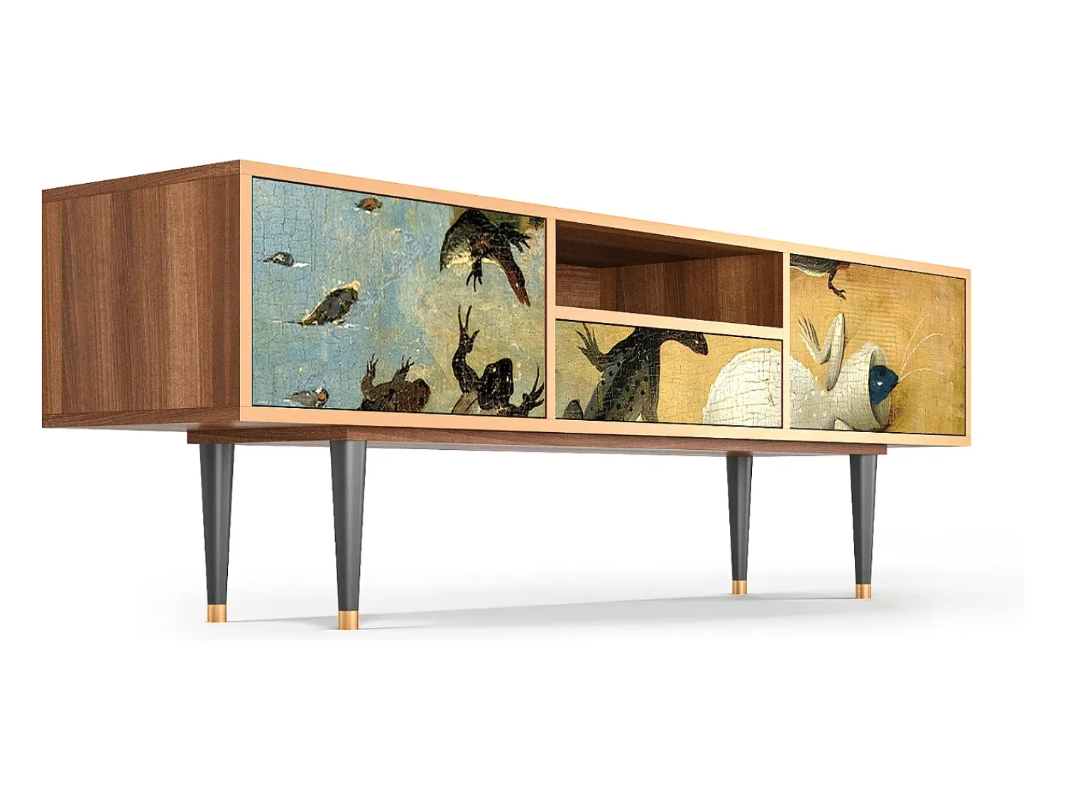Móvel De Tv| Mueble de TV - 170х59х41 cm - T6 - The Garden by Bosch, Nogueira Castanho