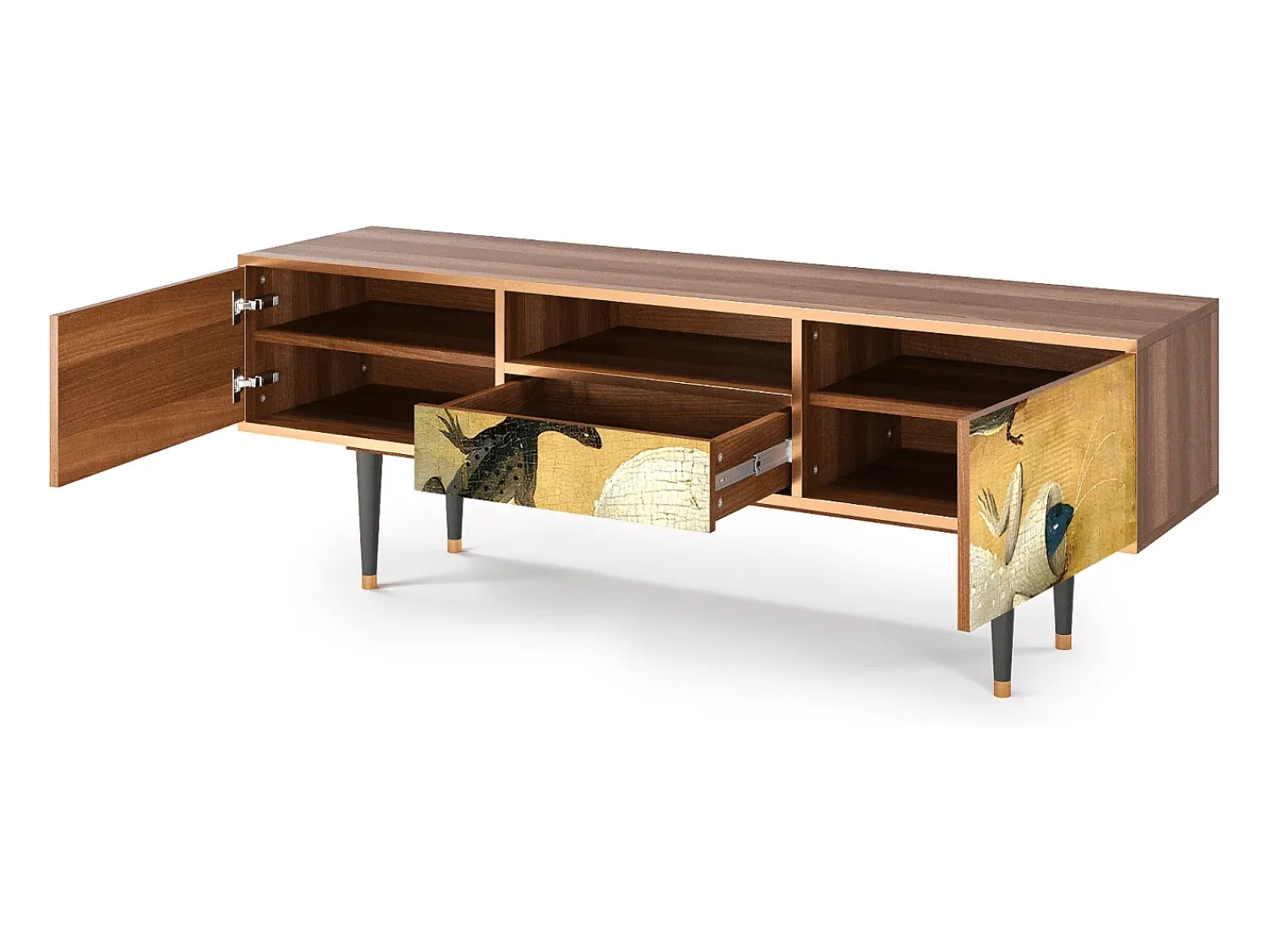 Móvel De Tv| Mueble de TV - 170х59х41 cm - T6 - The Garden by Bosch, Nogueira Castanho