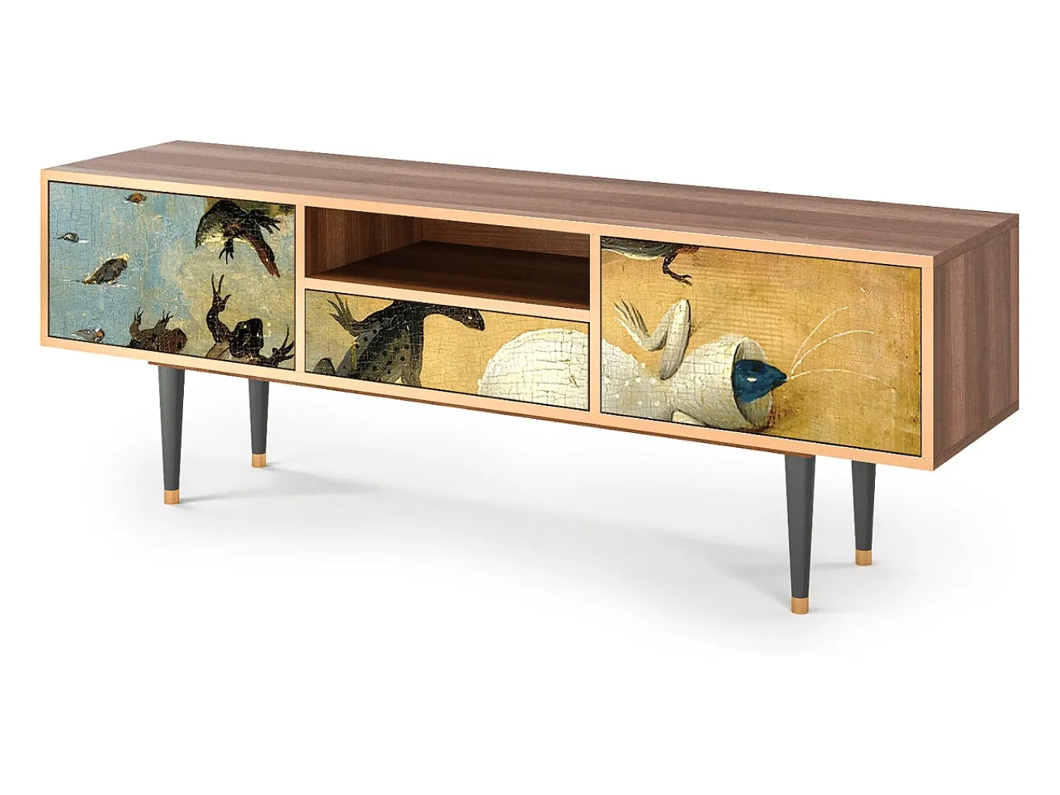 Móvel De Tv| Mueble de TV - 170х59х41 cm - T6 - The Garden by Bosch, Nogueira Castanho