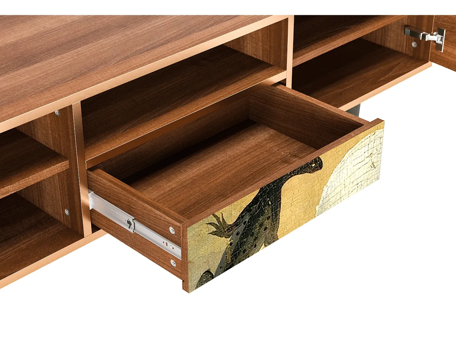 Móvel De Tv| Mueble de TV - 170х59х41 cm - T6 - The Garden by Bosch, Nogueira Castanho