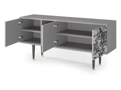 New Mueble de TV - 150х69х41 cm - T5 - The Temptation, Cinza Cinzento