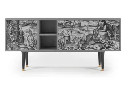 New Mueble de TV - 150х69х41 cm - T5 - The Temptation, Cinza Cinzento