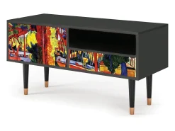 Online Mueble de TV - 115х59х48 cm - T3 - The Turning Road, Antracite Cinza antracite