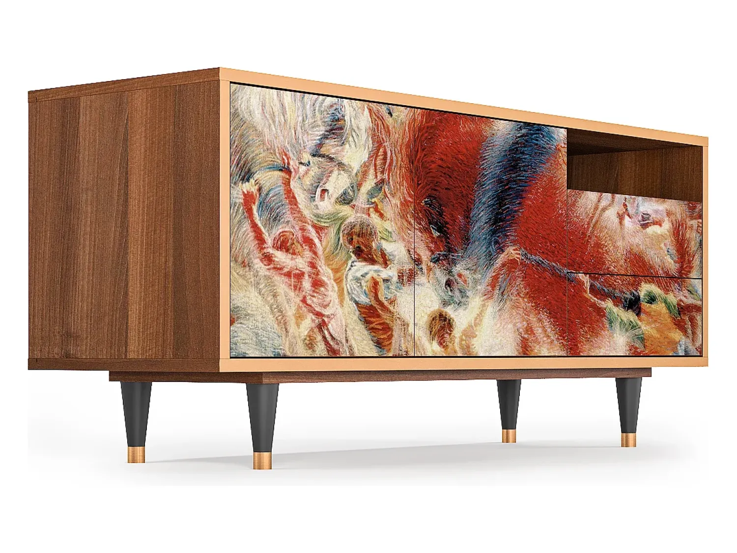 Mueble de TV - 125х56х41 cm - T7 - The City Rises, Nogueira^ Móvel De Tv