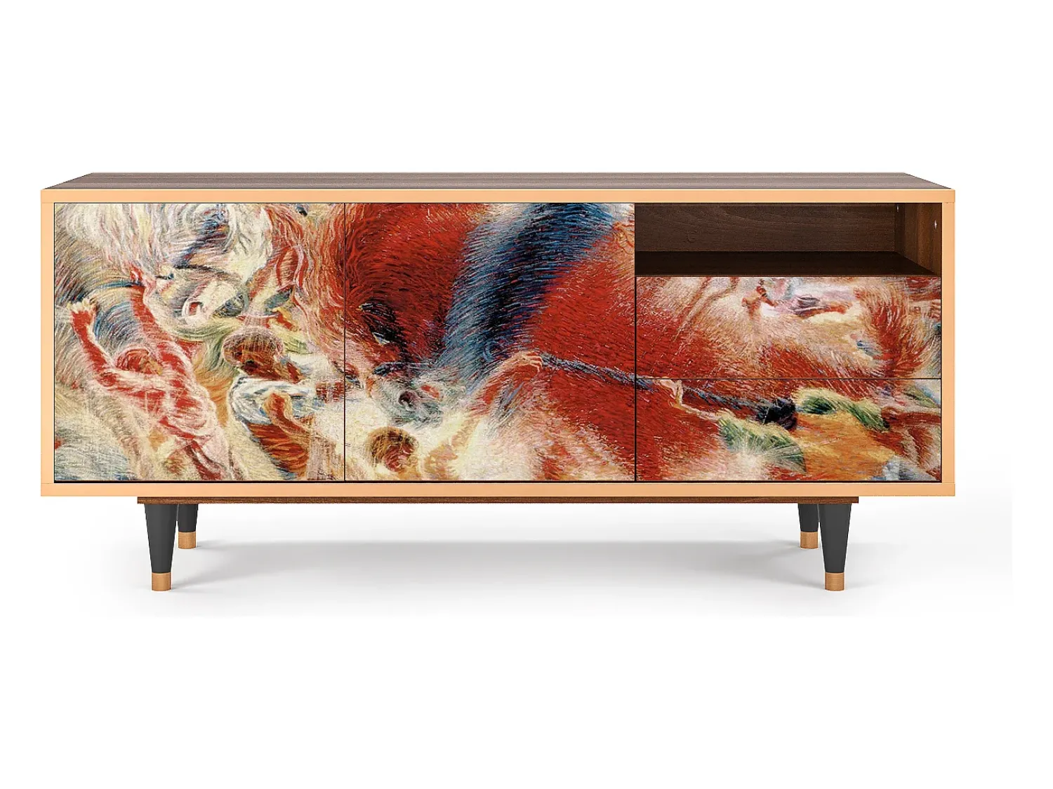 Mueble de TV - 125х56х41 cm - T7 - The City Rises, Nogueira^ Móvel De Tv
