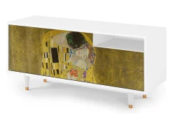Mueble de TV - 125х56х41 cm - T7 - The Kiss by Klimt , Branco^ Móvel De Tv