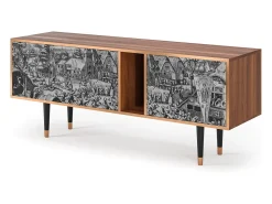 Móvel De Tv| Mueble de TV - 170х69х48 cm - T1 - The Festival of Saint, Nogueira Castanho