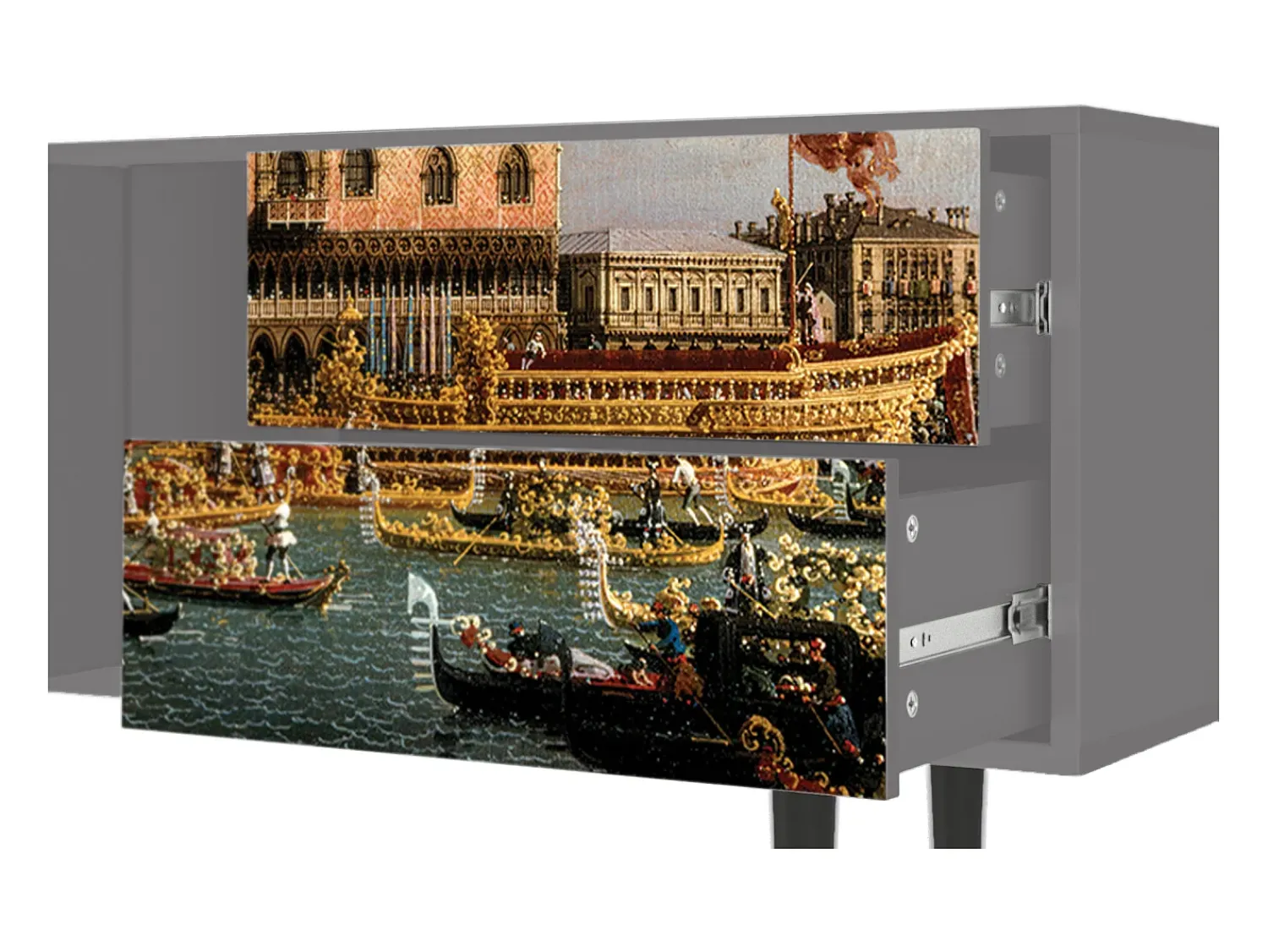 Online Mueble de TV - 170х69х48 cm - T1 - The Bucintoro, Cinza Cinzento