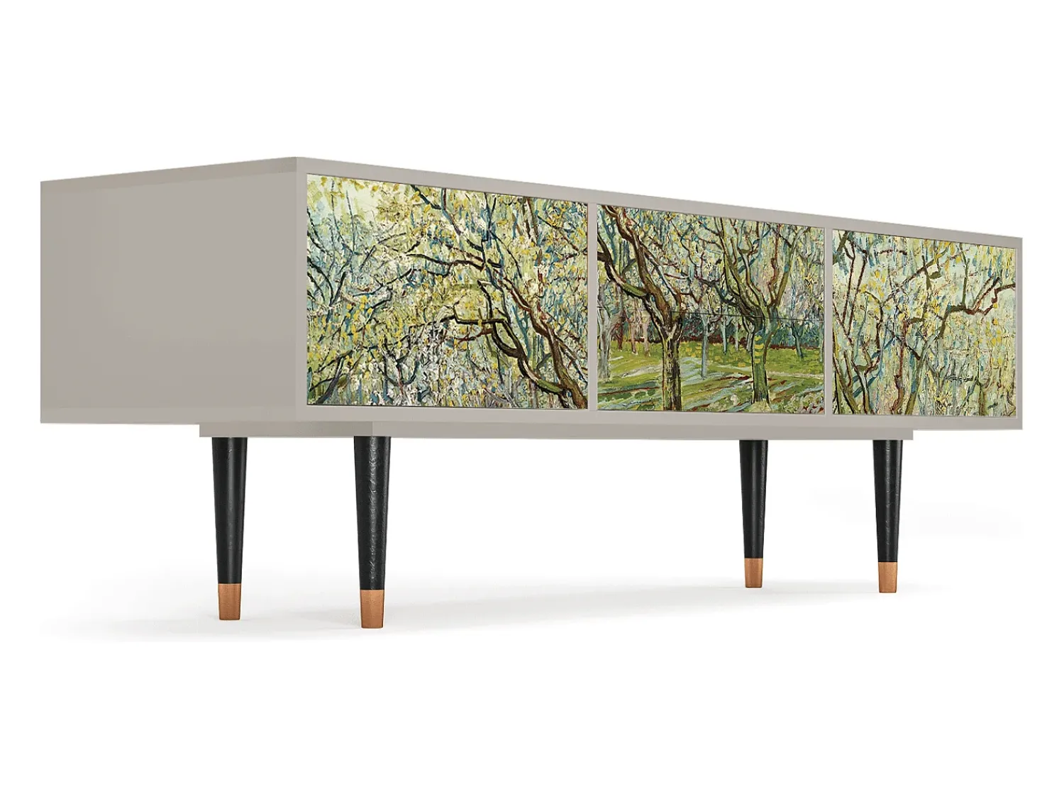 Móvel De Tv* Mueble de TV - 170х59х48 cm - T4 - The Branco Orchard, Areia Bege