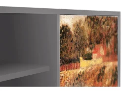Móvel De Tv| Mueble de TV - 170х69х48 cm - T2 - The Banks, Cinza Cinzento