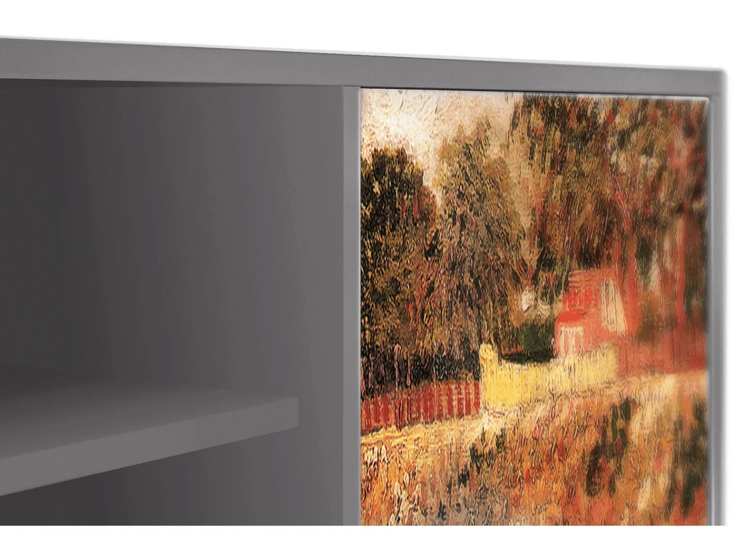 Móvel De Tv| Mueble de TV - 170х69х48 cm - T2 - The Banks, Cinza Cinzento