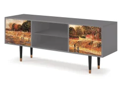 Móvel De Tv| Mueble de TV - 170х69х48 cm - T2 - The Banks, Cinza Cinzento