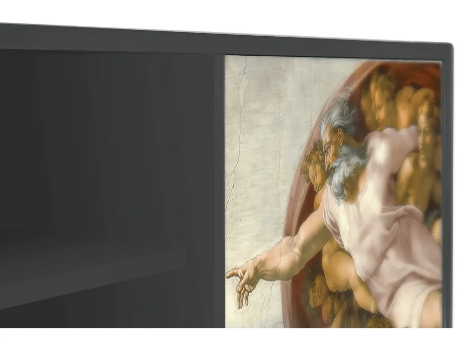 Móvel De Tv* Mueble de TV - 170х69х48 cm - T2 - The Creation of Adam, Antracite Cinza antracite