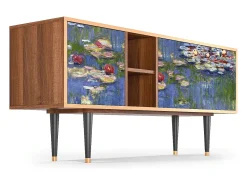 Móvel De Tv* Mueble de TV - 150х69х41 cm - T5 - The water lily pond , Nogueira Castanho