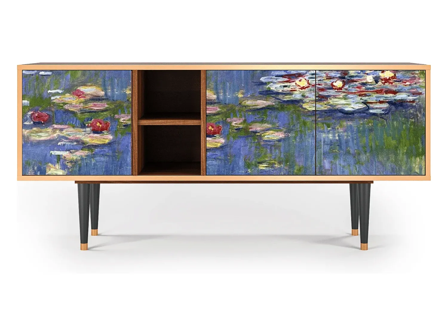 Móvel De Tv* Mueble de TV - 150х69х41 cm - T5 - The water lily pond , Nogueira Castanho