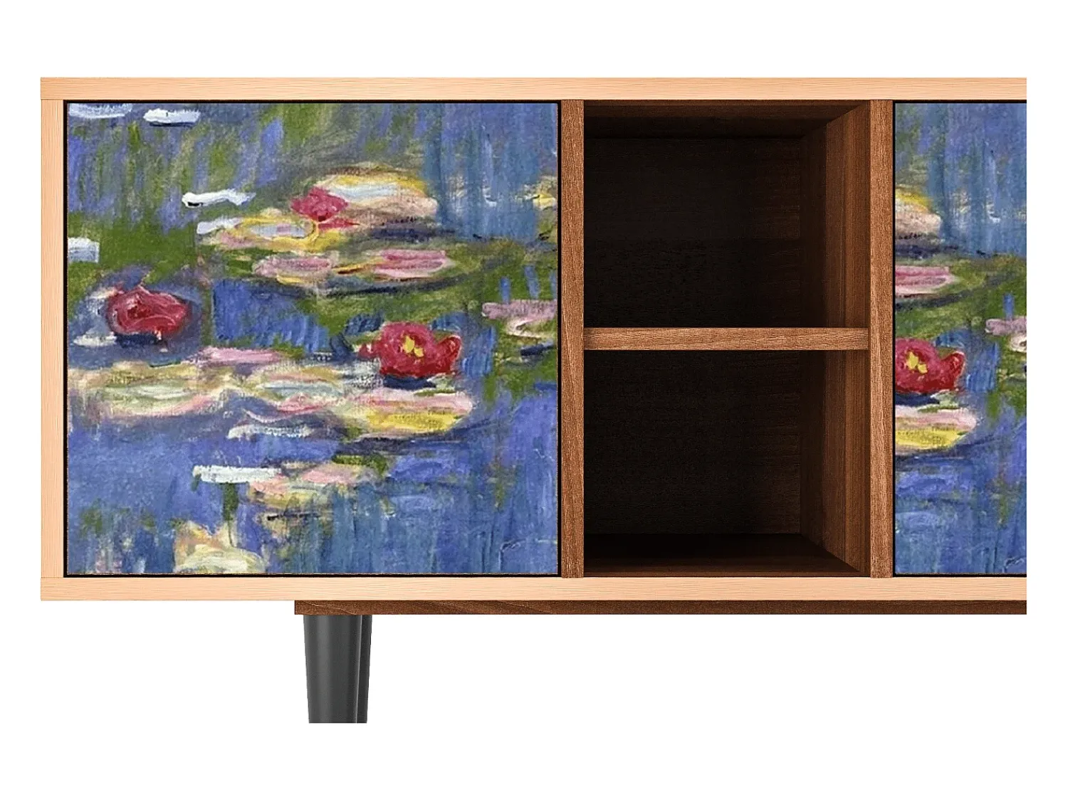 Móvel De Tv* Mueble de TV - 150х69х41 cm - T5 - The water lily pond , Nogueira Castanho