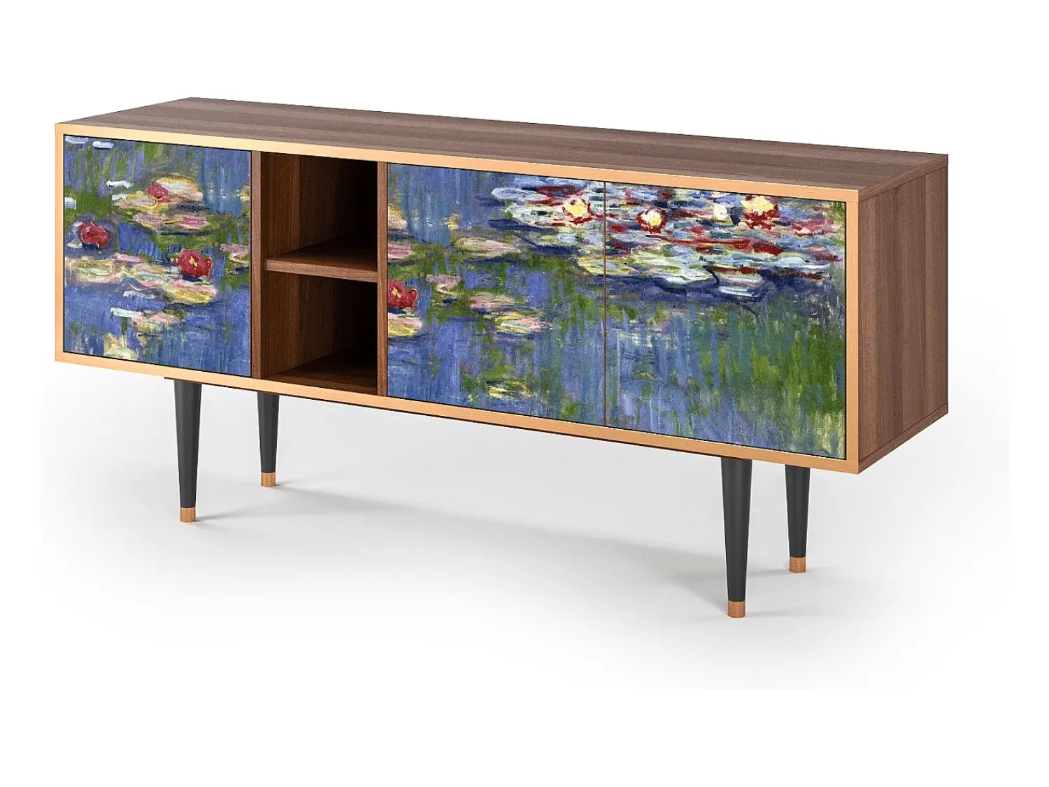 Móvel De Tv* Mueble de TV - 150х69х41 cm - T5 - The water lily pond , Nogueira Castanho