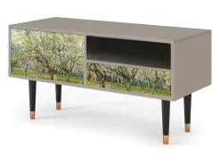 Móvel De Tv* Mueble de TV - 115х59х48 cm - T3 - The Branco Orchard, Areia Bege