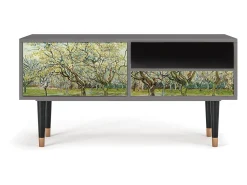 Móvel De Tv* Mueble de TV - 115х59х48 cm - T3 - The Branco Orchard, Areia Bege