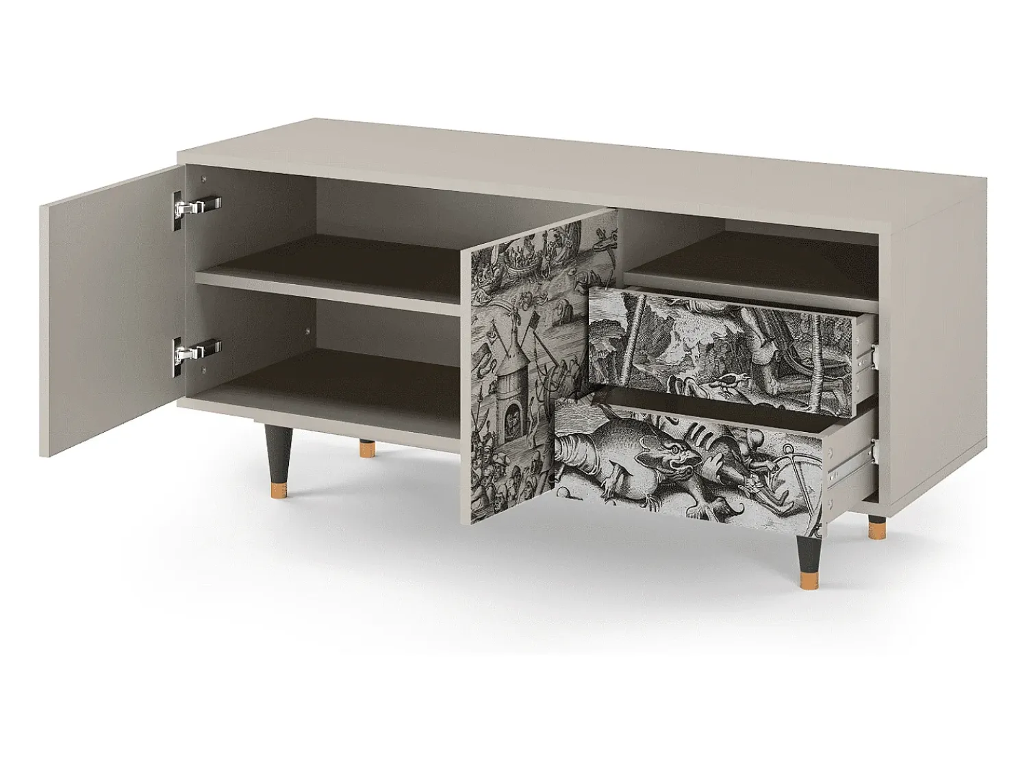 Móvel De Tv| Mueble de TV - 125х56х41 cm - T7 - The Temptation, Areia Bege