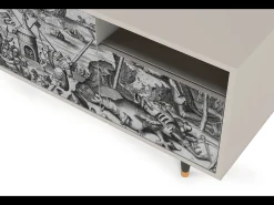 Móvel De Tv| Mueble de TV - 125х56х41 cm - T7 - The Temptation, Areia Bege