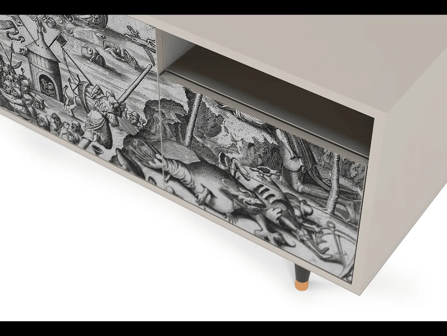 Móvel De Tv| Mueble de TV - 125х56х41 cm - T7 - The Temptation, Areia Bege