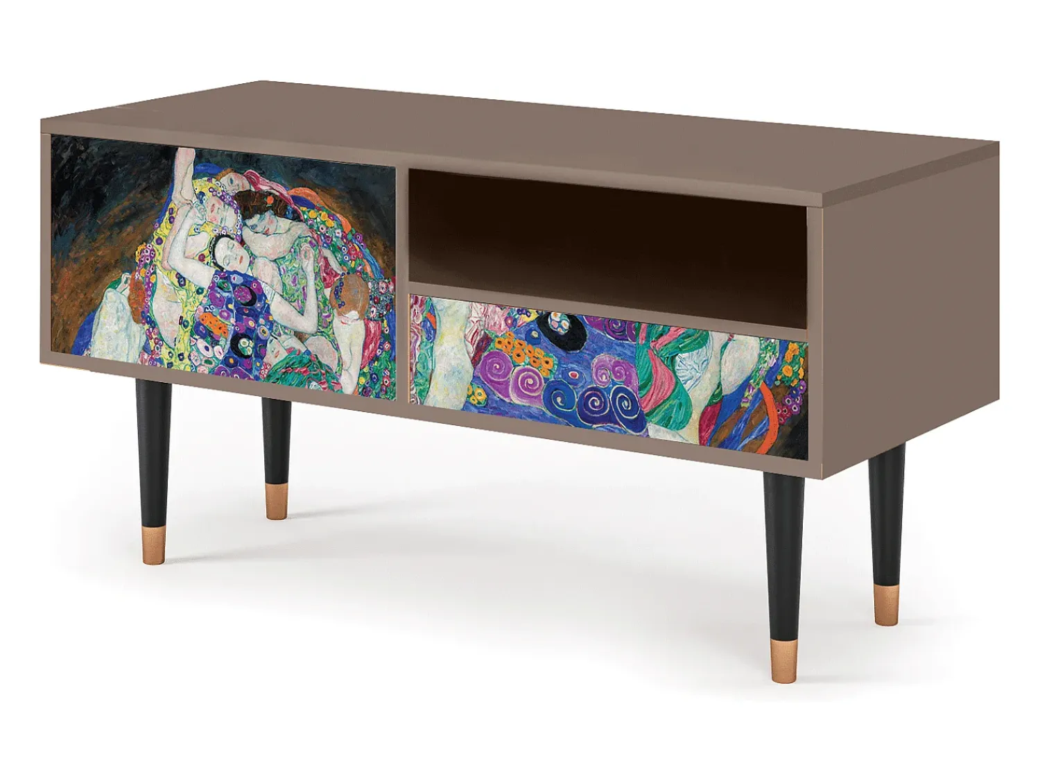 Móvel De Tv* Mueble de TV - 115х59х48 cm - T3 - The Maiden by Klimt, Latte Bege