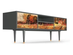 Móvel De Tv| Mueble de TV - 170х59х41 cm - T6 - The Banks, Antracite Cinza antracite
