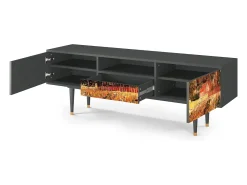 Móvel De Tv| Mueble de TV - 170х59х41 cm - T6 - The Banks, Antracite Cinza antracite