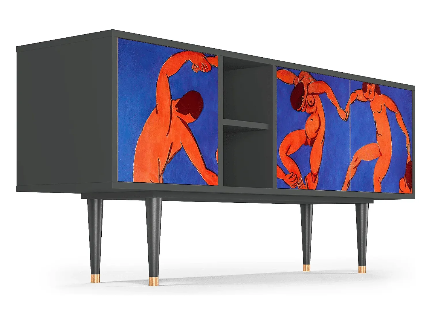 Móvel De Tv| Mueble de TV - 150х69х41 cm - T5 - The Dance by Matisse , Antracite Cinza antracite