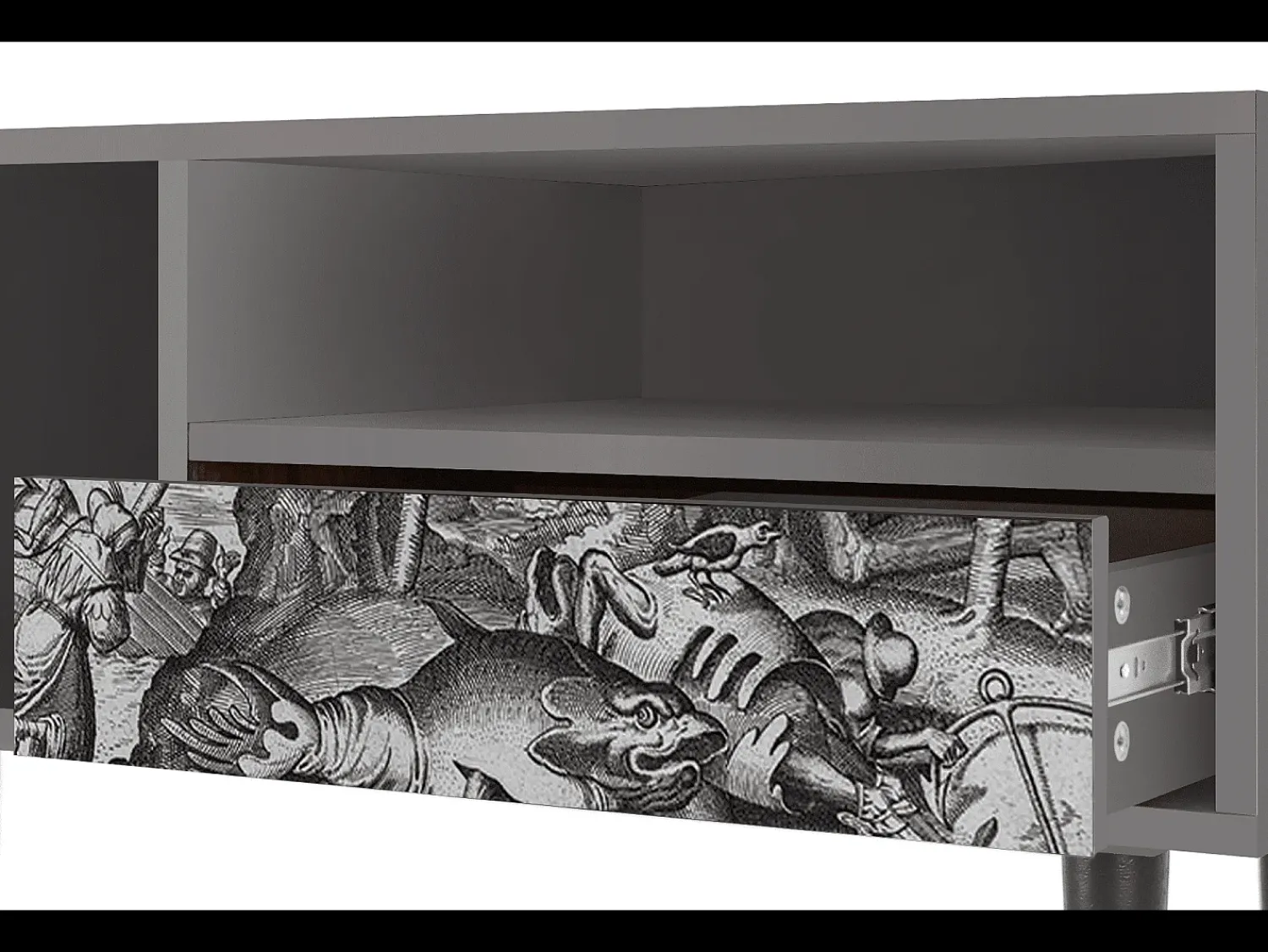 Mueble de TV - 115х59х48 cm - T3 - The Temptation, Cinza^ Móvel De Tv