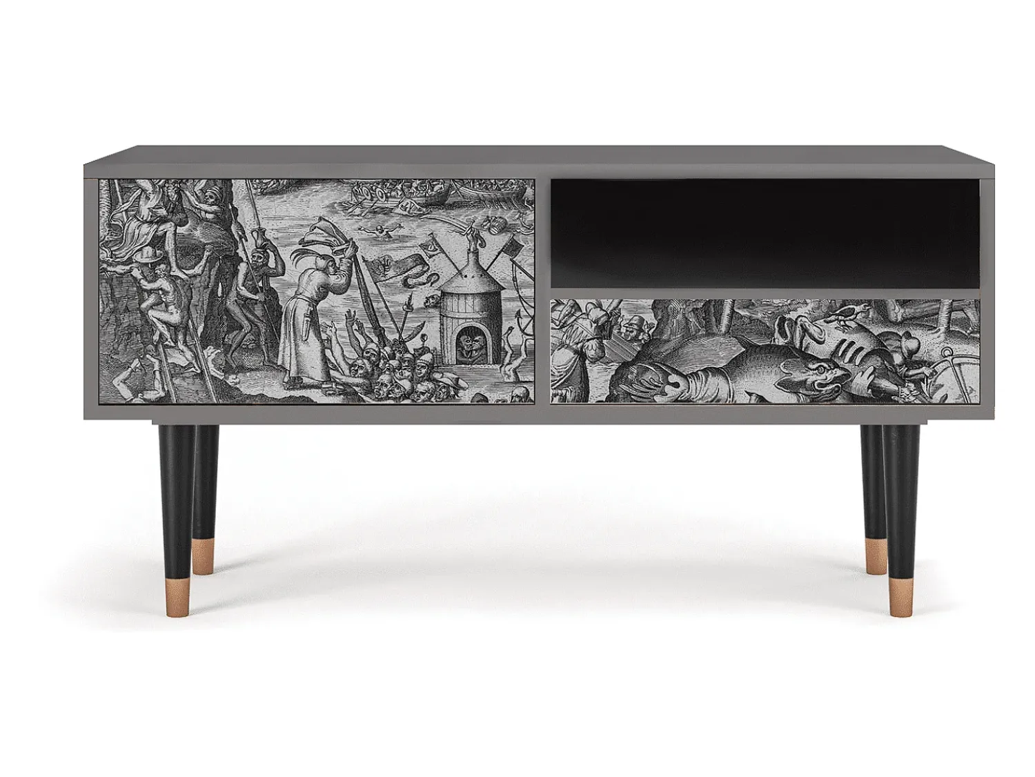 Mueble de TV - 115х59х48 cm - T3 - The Temptation, Cinza^ Móvel De Tv