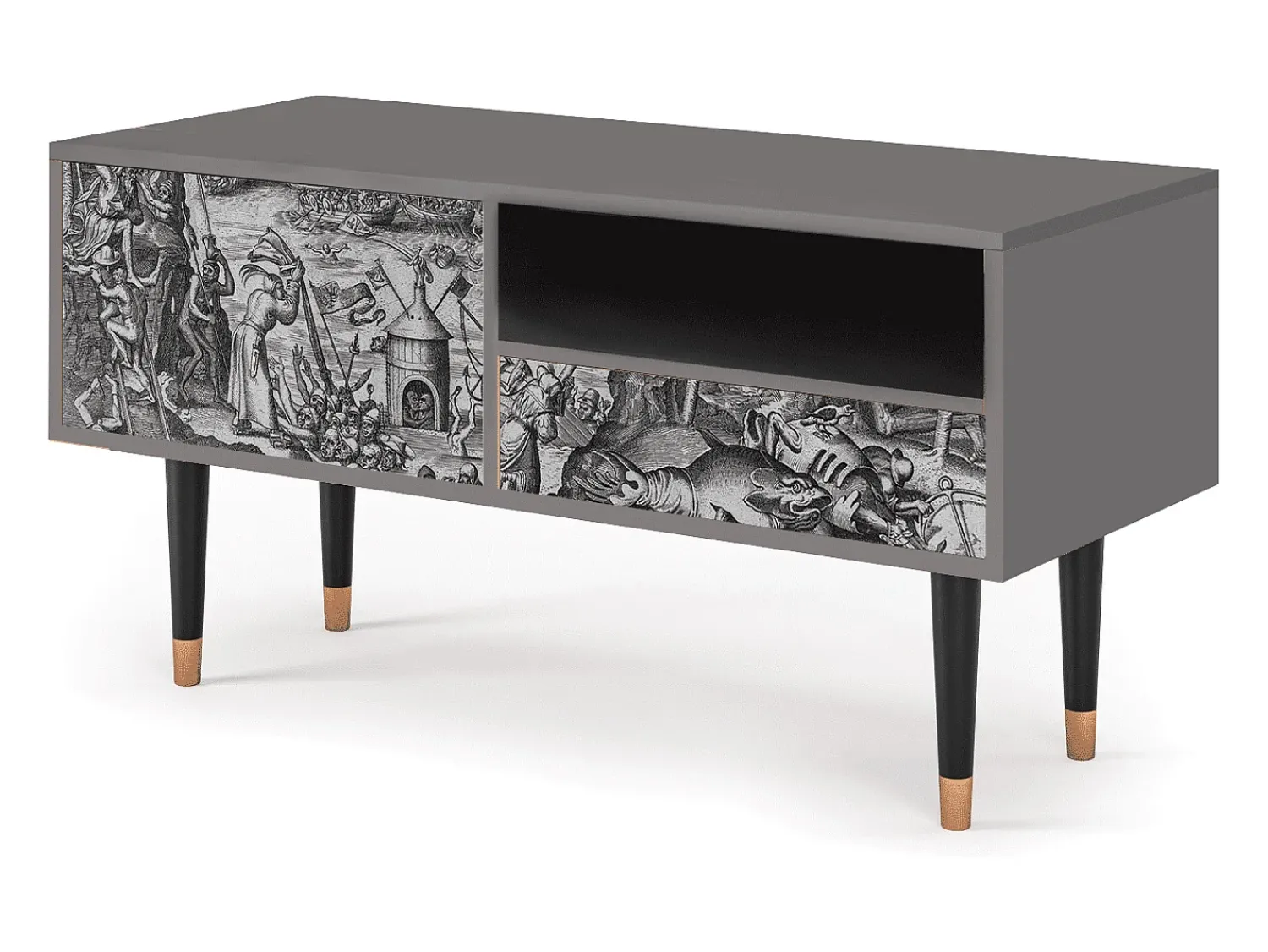 Mueble de TV - 115х59х48 cm - T3 - The Temptation, Cinza^ Móvel De Tv