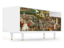 Hot Mueble de TV - 125х56х41 cm - T7 - The Younger - Spring, Branco Bege
