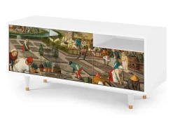 Hot Mueble de TV - 125х56х41 cm - T7 - The Younger - Spring, Branco Bege