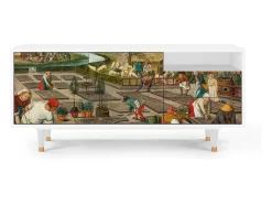 Hot Mueble de TV - 125х56х41 cm - T7 - The Younger - Spring, Branco Bege