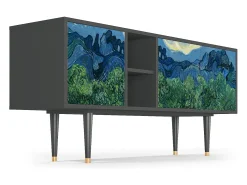 Hot Mueble de TV - 150х69х41 cm - T5 - The Oil Trees, Antracite Cinza antracite