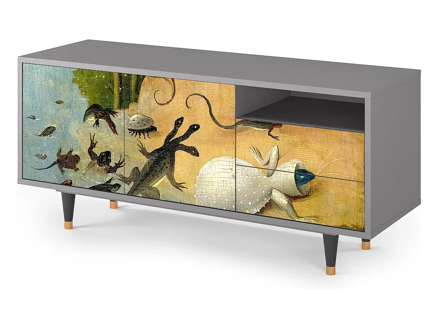 Mueble de TV - 125х56х41 cm - T7 - The Garden by Bosch, Cinza^ Móvel De Tv