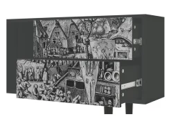 Móvel De Tv| Mueble de TV - 170х69х48 cm - T1 - The Festival of Saint, Antracite Cinza antracite