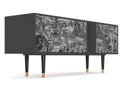 Móvel De Tv| Mueble de TV - 170х69х48 cm - T1 - The Festival of Saint, Antracite Cinza antracite