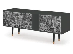 Móvel De Tv| Mueble de TV - 170х69х48 cm - T1 - The Festival of Saint, Antracite Cinza antracite