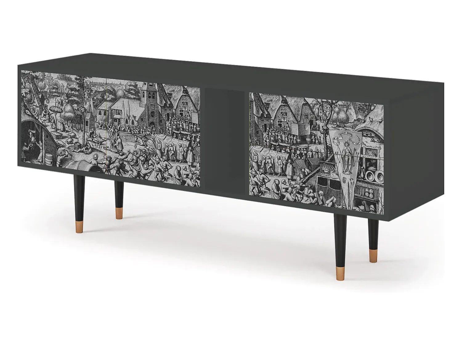 Móvel De Tv| Mueble de TV - 170х69х48 cm - T1 - The Festival of Saint, Antracite Cinza antracite