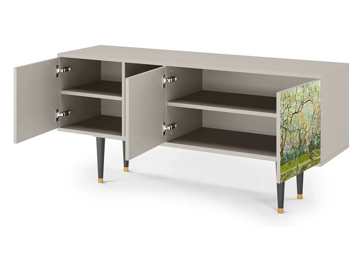 Mueble de TV - 150х69х41 cm - T5 - The Branco Orchard, Areia^ Móvel De Tv