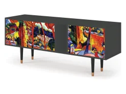 Móvel De Tv| Mueble de TV - 170х69х48 cm - T1 - The Turning Road, Antracite Cinza antracite